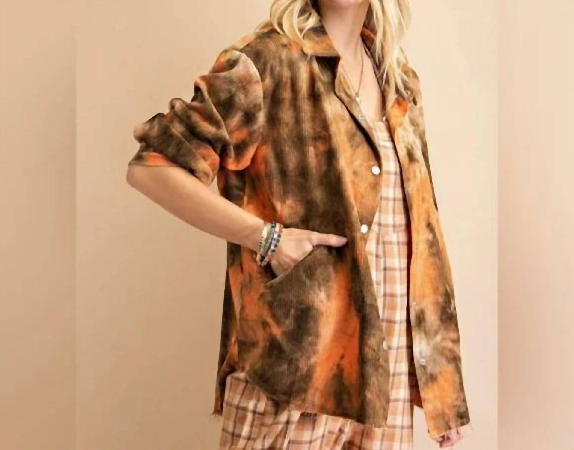 Kori - Tie Dye Fabric Voyager Flannel Shacket