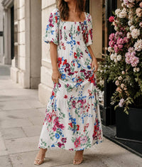 Little Secret Of Mine - Floral Tiered Maxi Dress