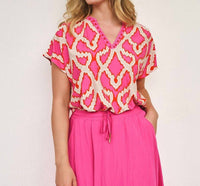 ESQUALO Telse Top in beads disco spark - women's blouse
