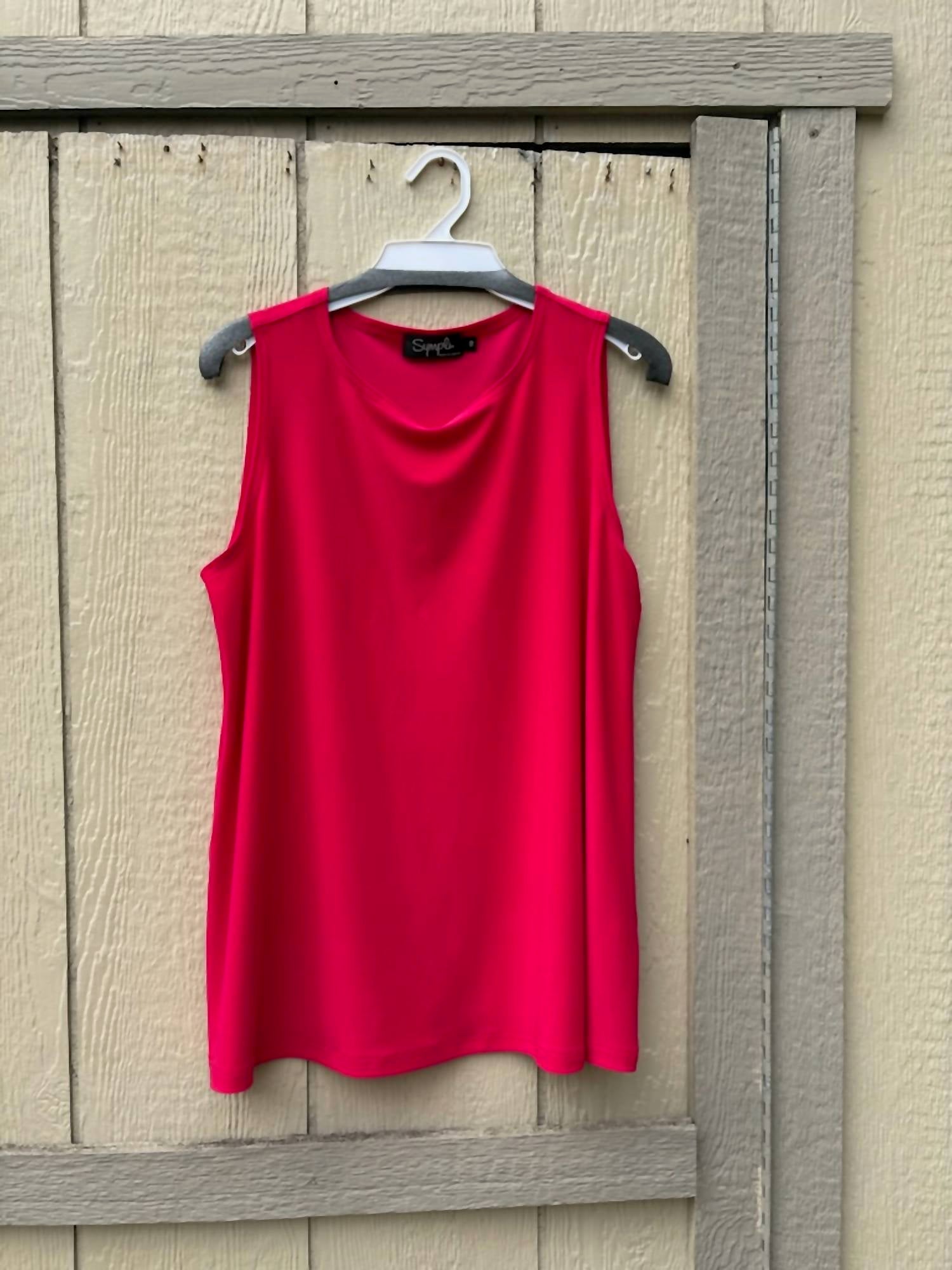 Sympli Women's Trapeze Tank Top in watermelon - women's tank top