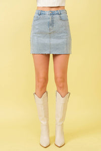 Blue B - Sparkle Studded Mini Skirt