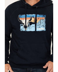 Rock & Roll Denim - Long Horn Desert Hooded Sweatshirt