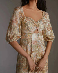 Ranna Gill - Women's Jumpsuit Cut Out Paisley