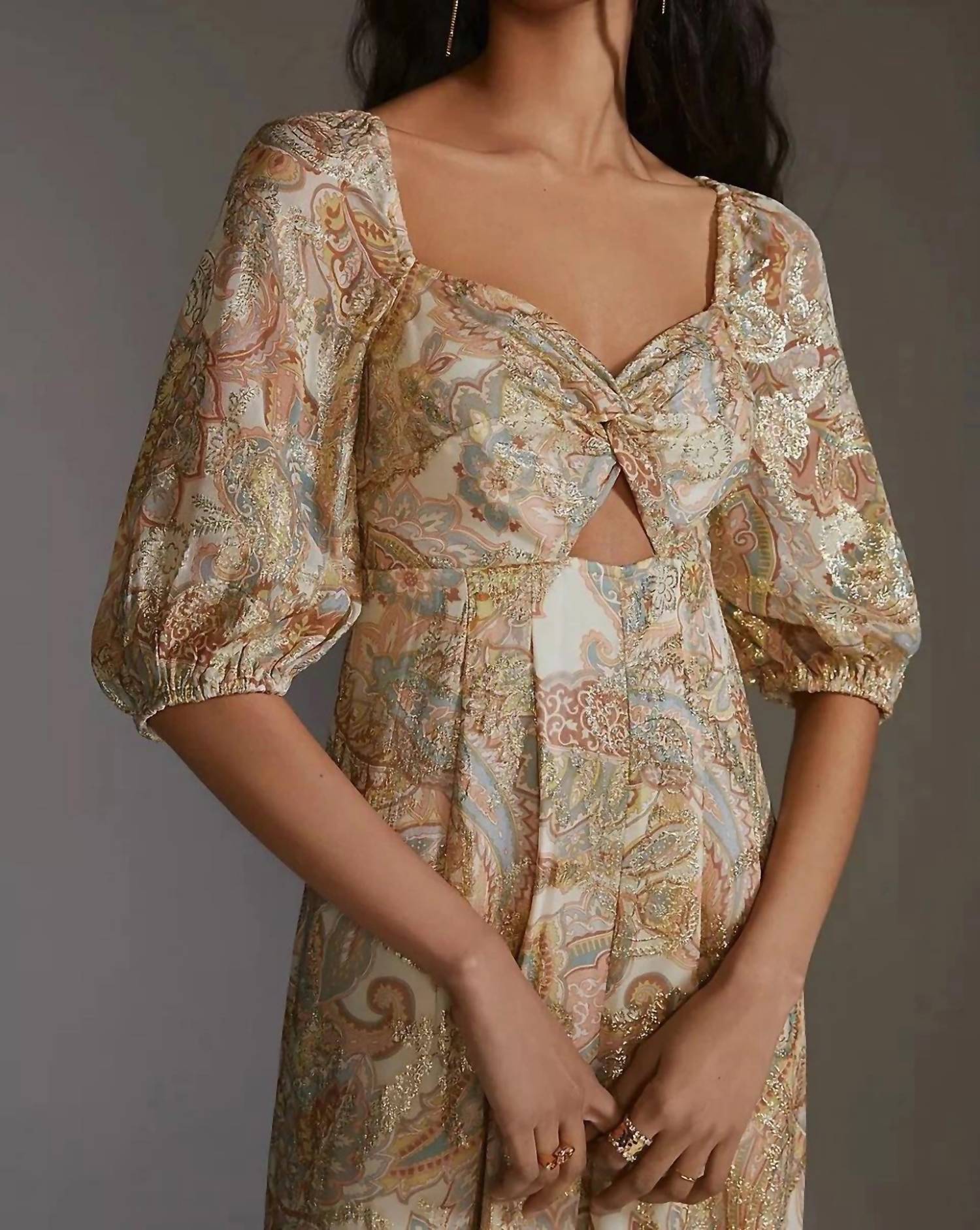 Ranna Gill - Women's Jumpsuit Cut Out Paisley