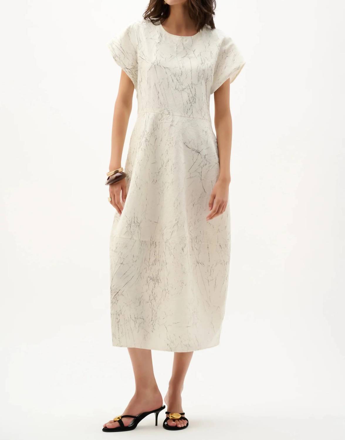 Joseph Ribkoff - Abstract Print Midi Cocoon Dress