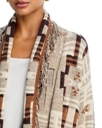 L'Agence - Jair Jacquard Fringe Cardigan