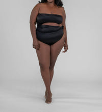 Good American - SATIN SIDE TIE CUT OUT SWIMSUIT