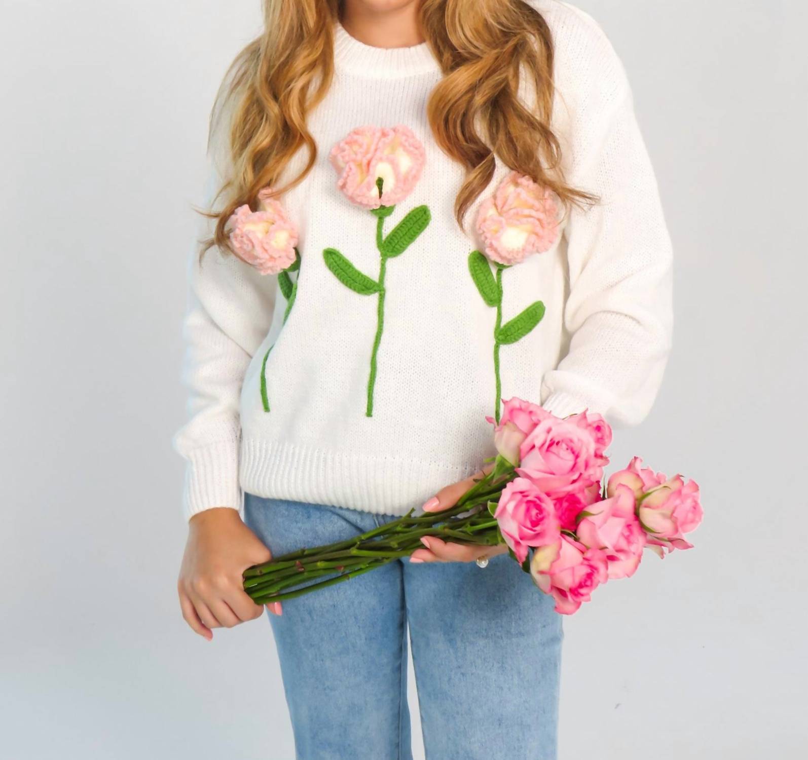 Cloud Ten - Flower Detail Sweater