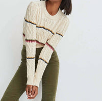 Veronica Beard - Pre-loved Bruna Stripped Cable Knit Sweater