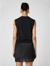 FRENCH CONNECTION Cosysoft Sleeveless Vest in black - women's jacket - detail view