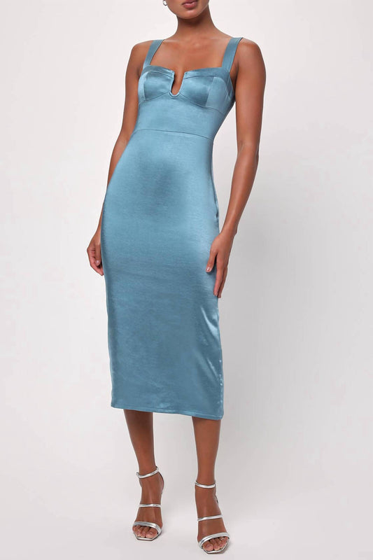 Lulus - Gemma Satin U Front Dress