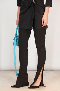 Jacquemus Pre-loved Le Pantalone Trousers With Slit Ankle And Hook & Eye in black - women's pants