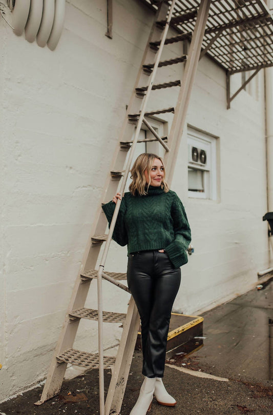 Daze - Harlyn Leather Boot Crop Pants