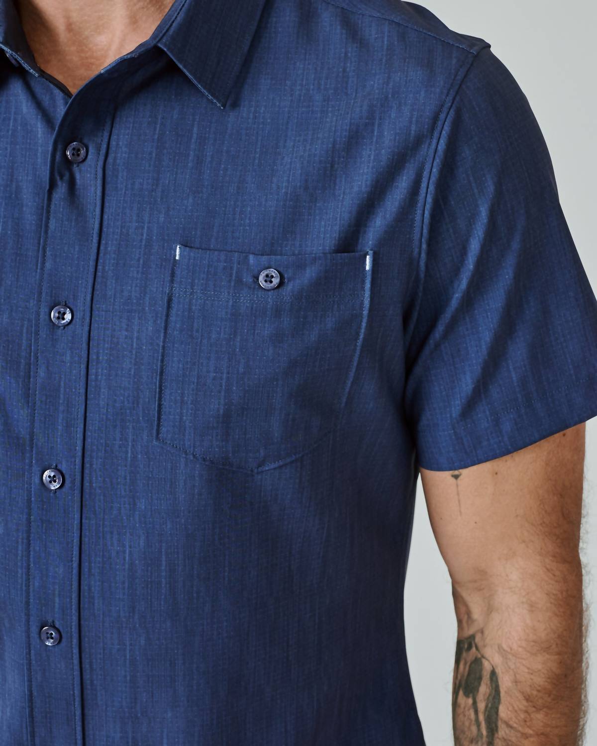 7Diamonds Pisco Short Sleeve Shirt in navy - men's shirt - view 5