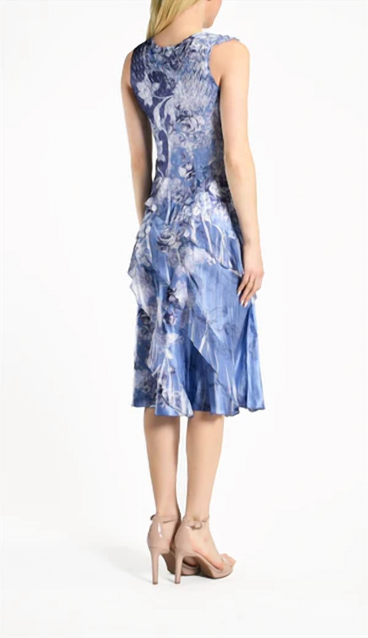 Komarov - Charmeuse Short Sleeveless Dress and Shawl