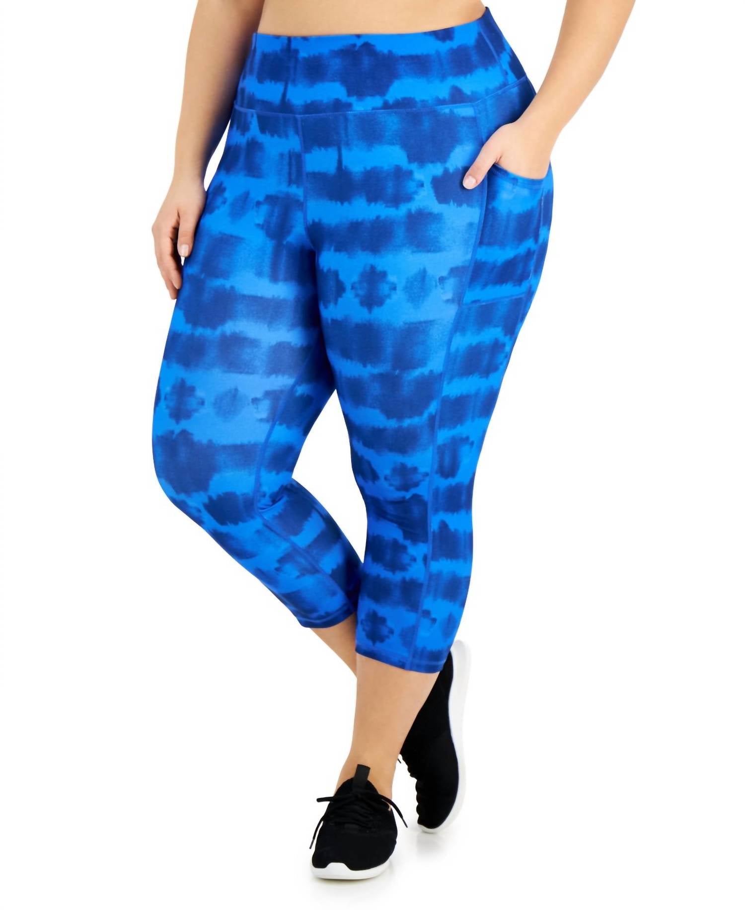 Ideology - Activewear Plus Size Tie-dye Cropped Leggings