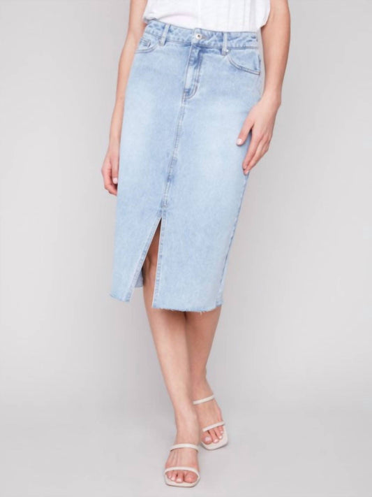 Charlie B - Midi Skirt with Frayed Hem