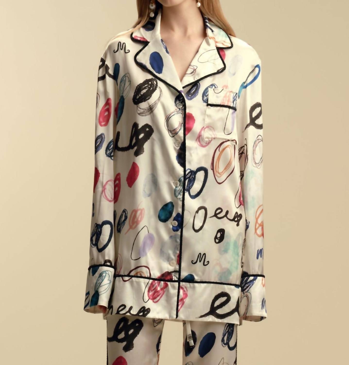 Marina Moscone - Longsleeve Pajama Top