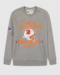 Starter - Men's Tampa Bay Buccaneers Crew Neck Sweatshirt With Zip Pockets