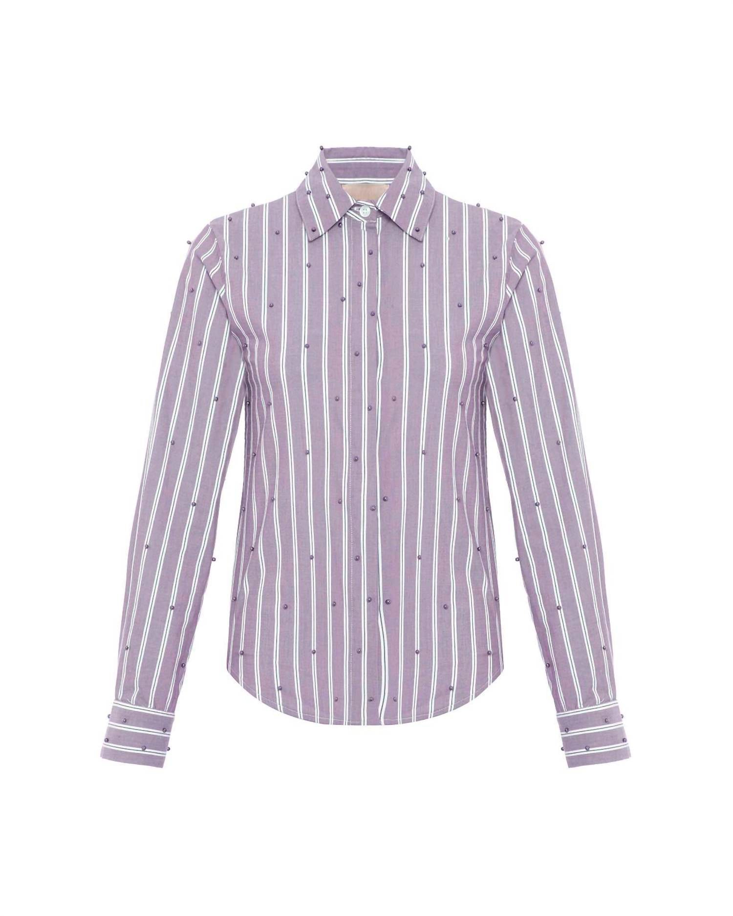 Theo The Label - Echo Mix Stripe Pearly Shirt