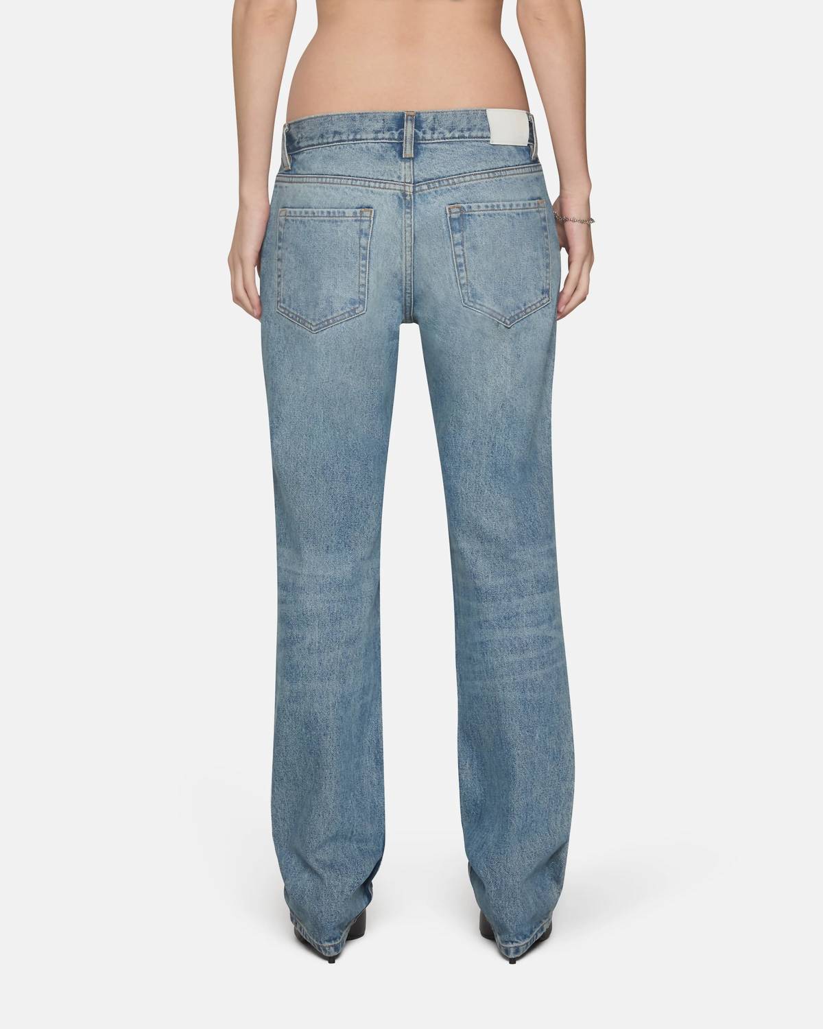 EB Denim Low Rise Straight Jeans in luca - women's jeans - detail view