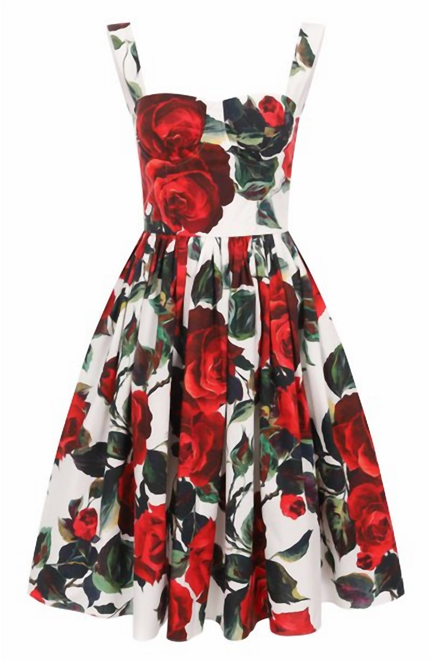 Dolce & Gabbana - Print Rossa Bustier Dress