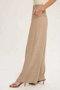 BluIvy Pintuck Wide Leg Pants in mushroom - women's pants - view 5
