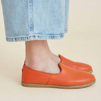 Charix Women's Classic Slip-on Shoes in orange - women's flats - alternate view