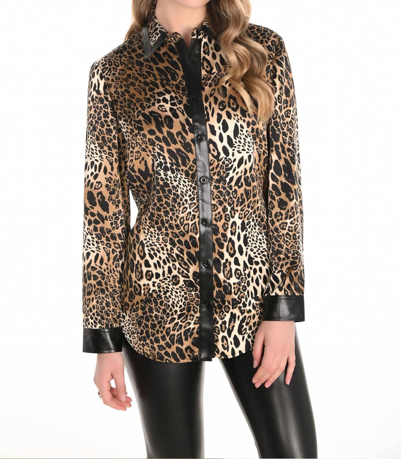Frank Lyman - Women's Long Sleeves Collared Blouse