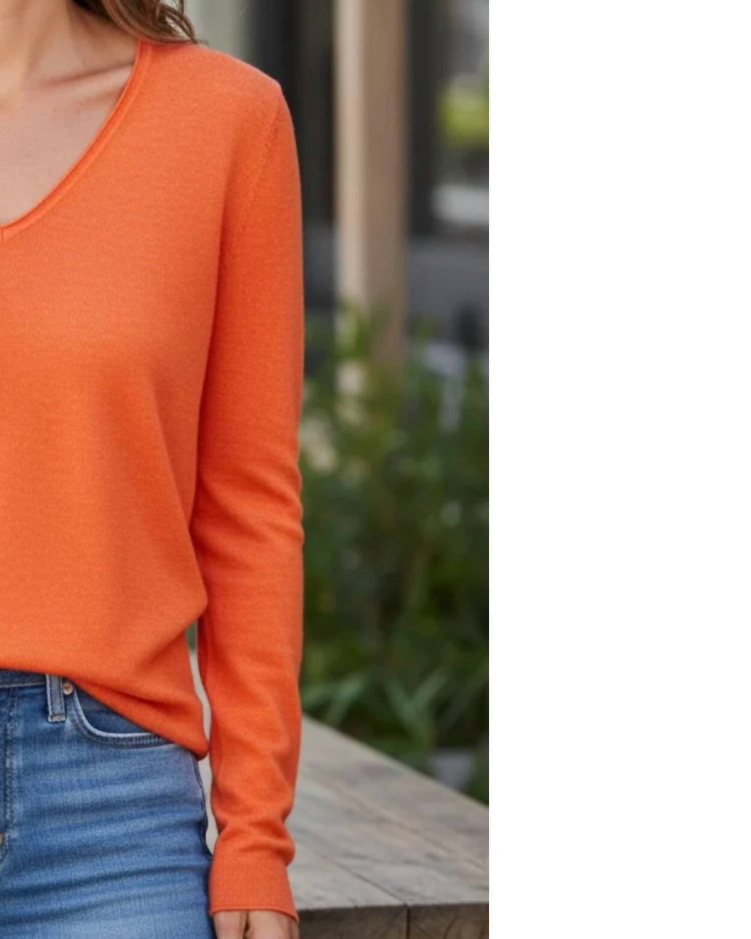 Majestic Filatures - Cashmere Long Sleeve V-neck Top