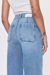 PISTOLA Women's Lana High Rise Double Button Ultra Wide Leg Jeans in terrace - women's jeans - alternate view