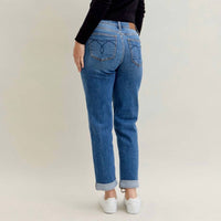 Judy Blue - Classic Cuffed Mid Rise Boyfriend Jeans