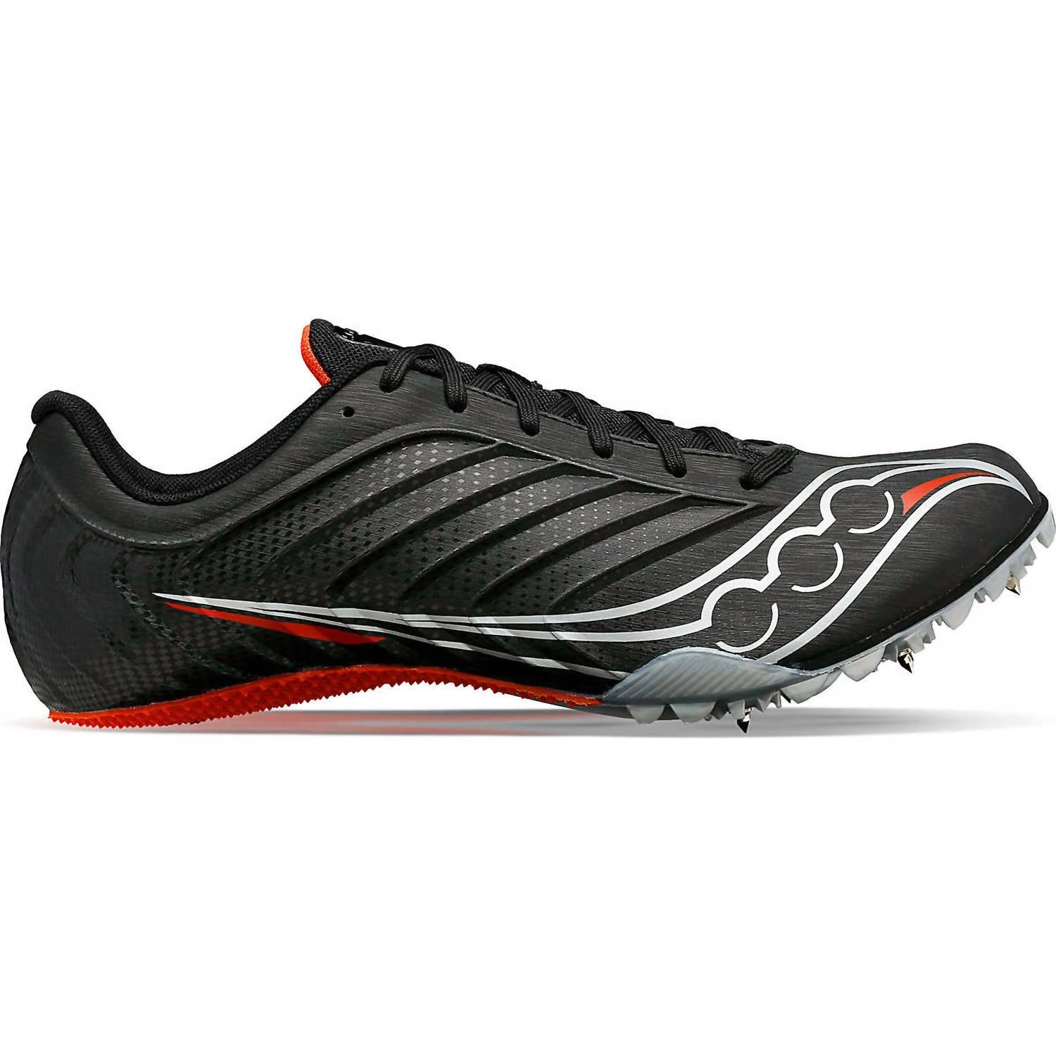 SAUCONY Men's Spitfire 5 Spike Shoes in black infrared - men's shoe