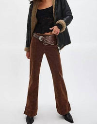 Free People - Vegan Suede Bootcut Pants