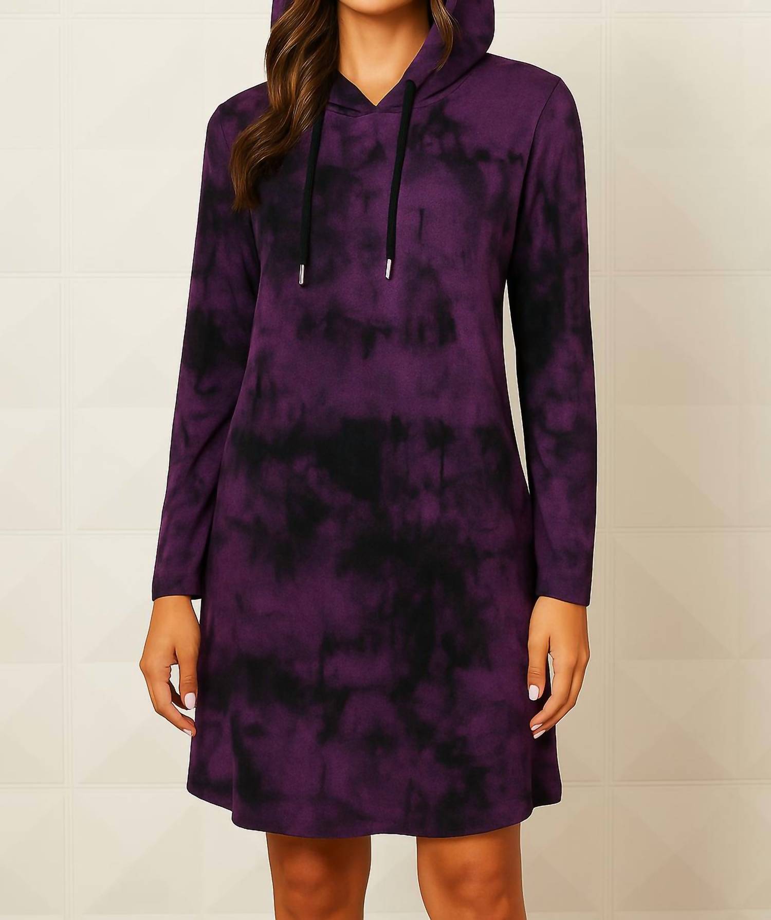 French Kyss - Marble Wash Hooded Dress