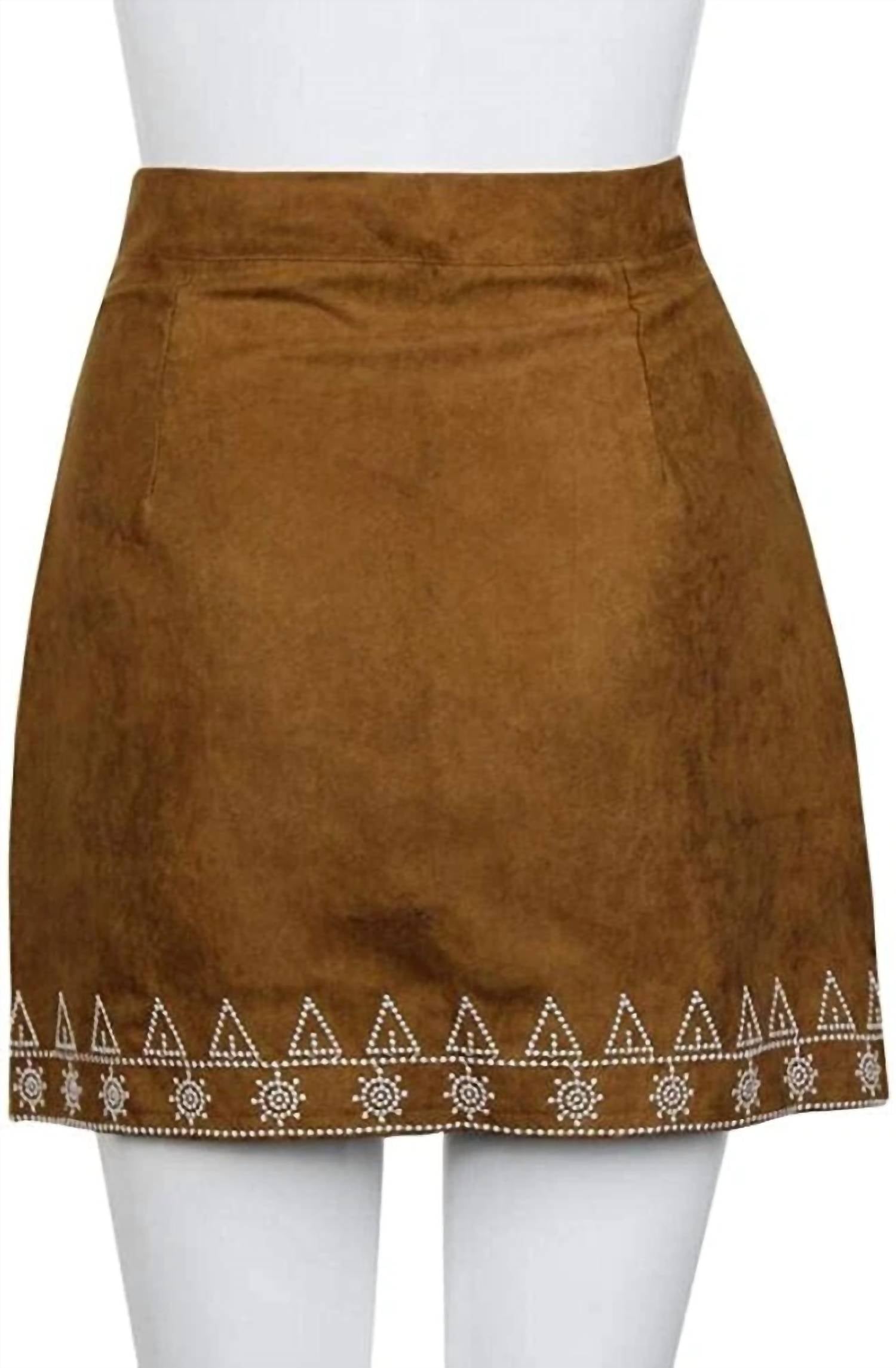 Sadie & Sage - Women's Faux Suede Skirt