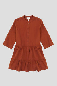 APIECE APART Maurino Mini Dress in chipotle - women's dress - detail view