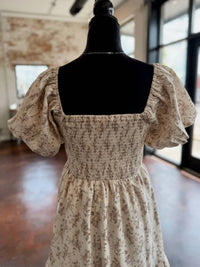 In February - Women's Floral Smocked Mini Dress