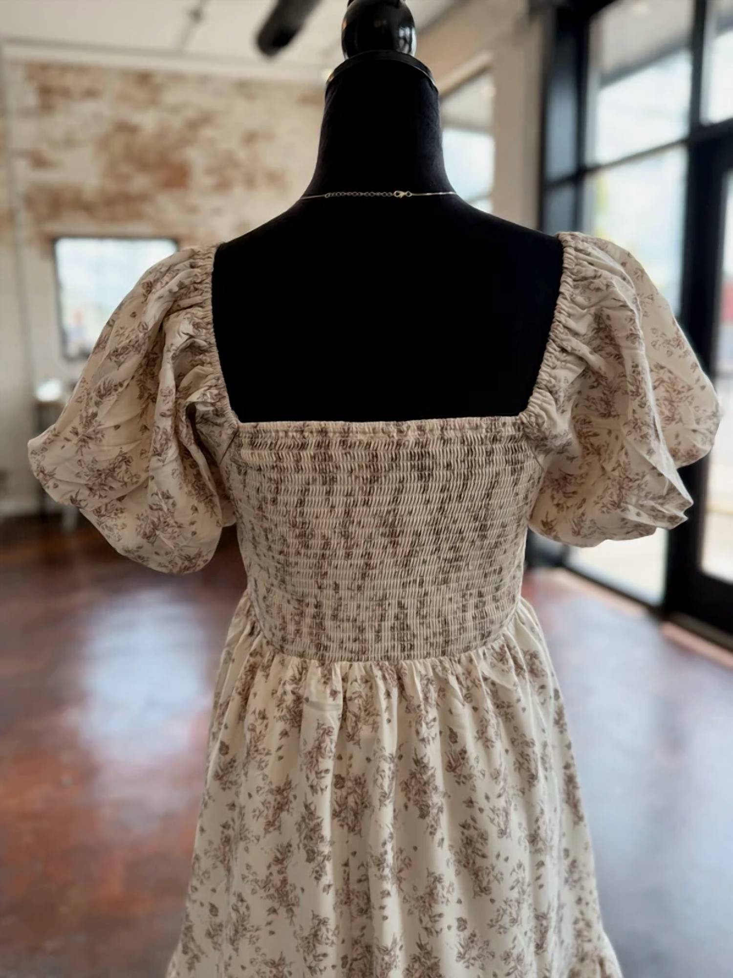 In February - Women's Floral Smocked Mini Dress