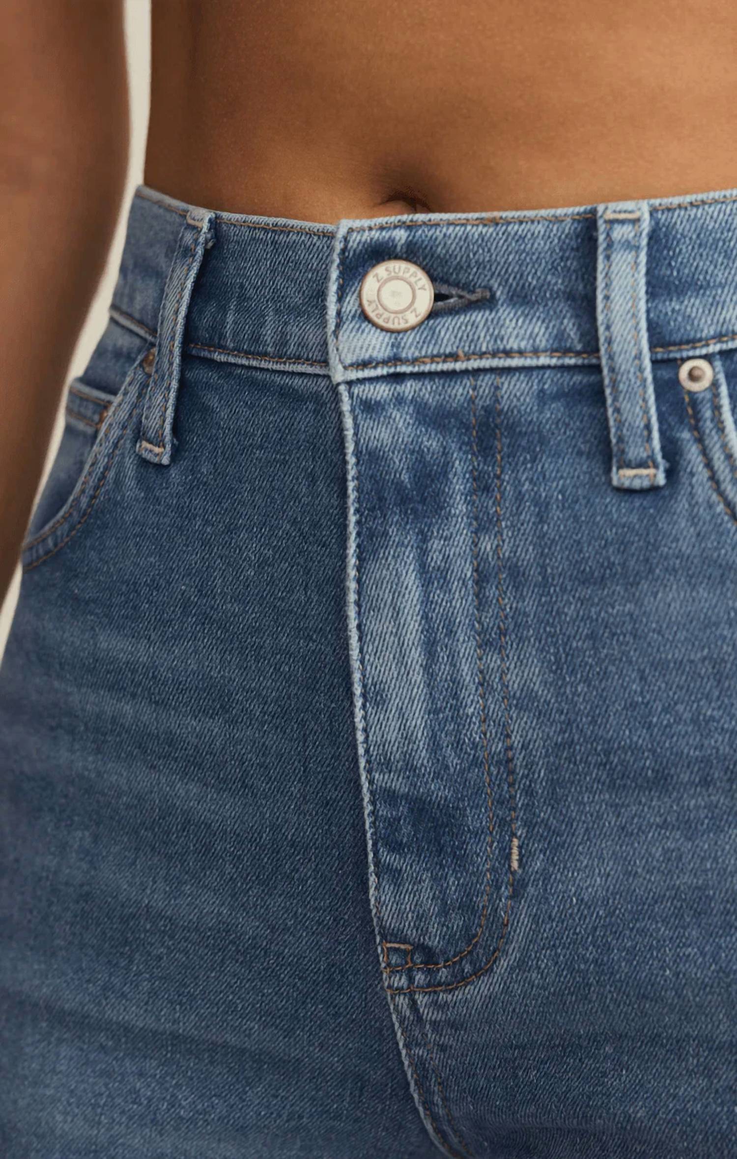 Z Supply - Nova High Rise Wide Leg Denim Pants