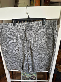 Charleston Khakis Men's Floral Shorts in black white - men's shorts