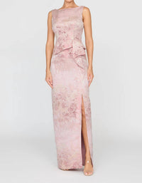 Kay Unger - Luciana Column Jacquard Gown