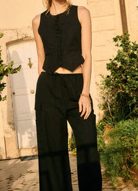 Ciao Lucia - Argento Linen Vest
