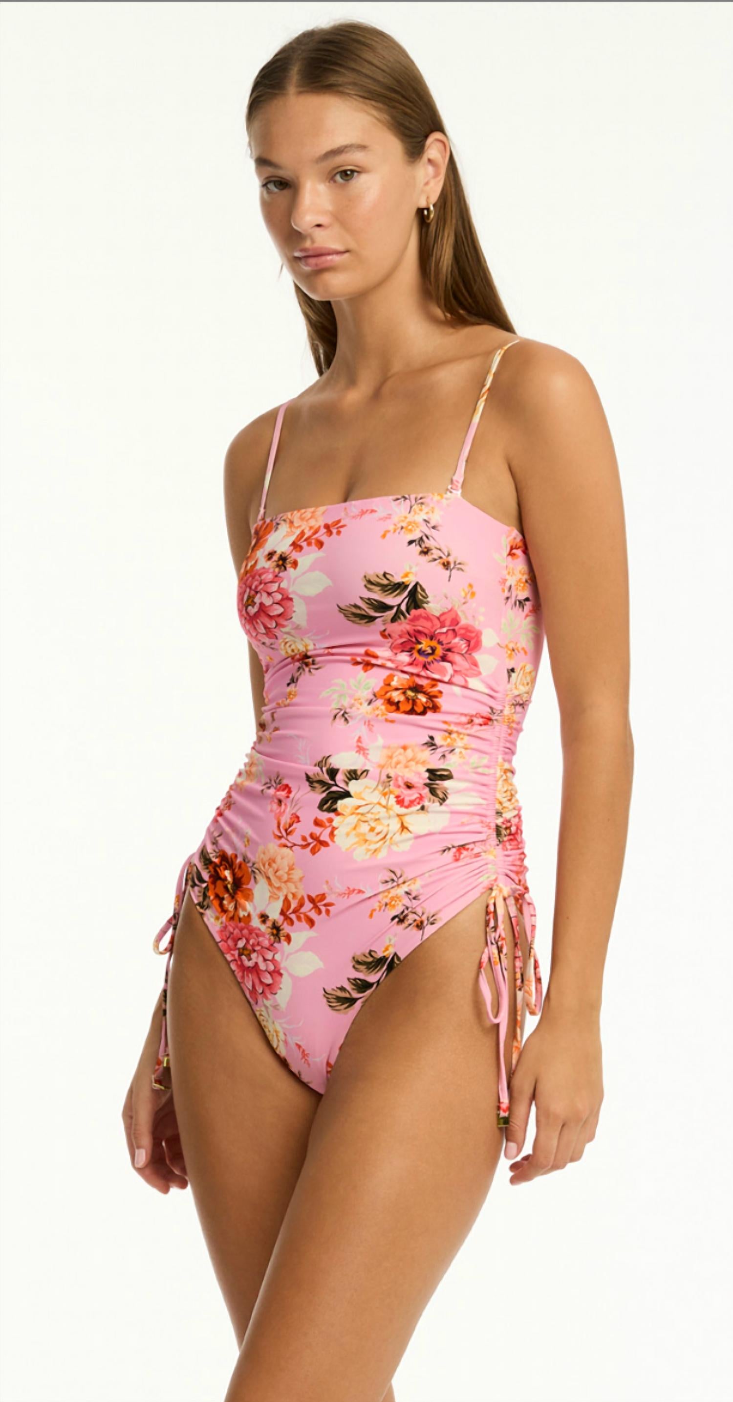 Sea Level Australia - Rosewood Tie Side Bandeau One Piece