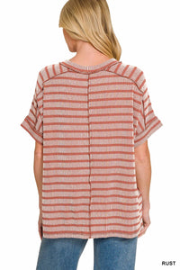 Zenana - Hi-low Hem Relaxed Fit Knit Top