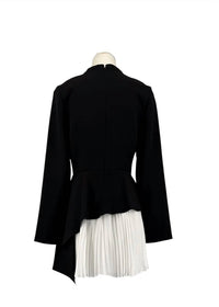 Jonathan Simkhai - Layered Peplum Knife Pleat Mini Dress