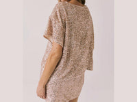 Chaser Women's Davis Tee in bronze brown - women's t-shirt - detail view