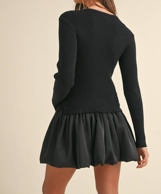 Mable - Bubble Skirt Sweater Dress