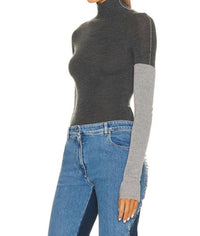 Peter Do - COMBO SLEEVE TURTLENECK SWEATER