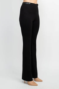 T Tahari - Mid Waist Invisible Zipper Back Ponte Pant